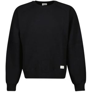 Saint Laurent, Heren, Sweatshirts & Hoodies, Zwart, Maat: XS Katoen,