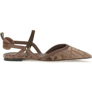 Fendi, Dames, Schoenen, Bruin, Maat: 36 EU Polyamide,