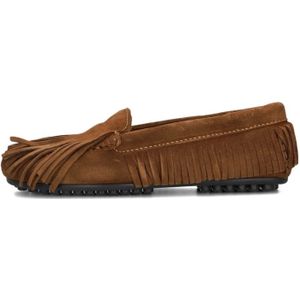 Toral - Otoe Fringes - Ballerina's - Bruin - Leer