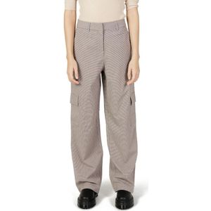 Only - Broek - Beige - Dames - Ruiten - Herfst/Winter