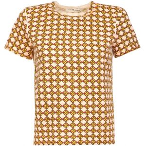 Tory Burch, Dames, Tops, Veelkleurig, Maat: S Katoen,