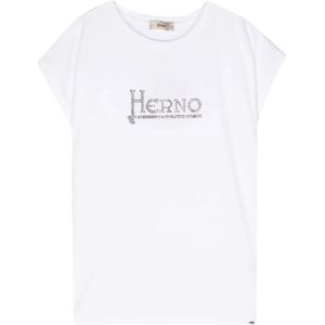 Herno, Dames, Tops, Wit, Maat: M Katoen,