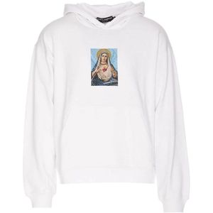 Dolce & Gabbana, Heren, Sweatshirts & Hoodies, Wit, Maat: M