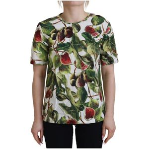 Dolce & Gabbana, Dames, Tops, Veelkleurig, Maat: 3XS Katoen,