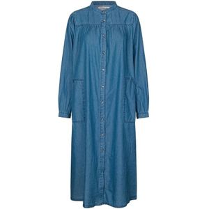 Lollys Laundry - Midi-jurk - Blauw - 100% Katoen