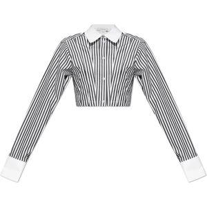 Sportmax, Dames, Blouses & Shirts, Wit, Maat: S Katoen,