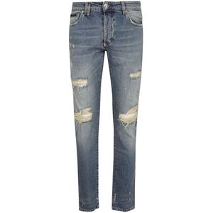 Philipp Plein, Heren, Jeans, Blauw, Maat: W33 Denim,