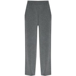 Lanvin, Dames, Broeken, Grijs, Maat: M Wol,