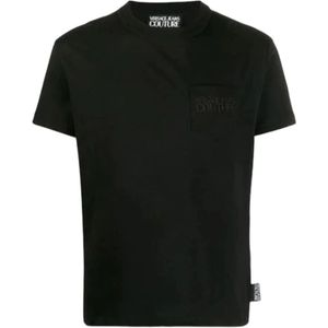 Versace Jeans Couture, Heren, Tops, Zwart, Maat: XL