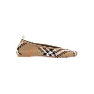 Burberry Geruite Balletflats , Beige , Dames , Maat: 39 EU