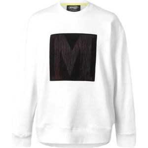 Missoni, Heren, Sweatshirts & Hoodies, Wit, Maat: L Katoen,