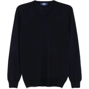 Fedeli, Heren, Truien, Blauw, Maat: S Wol,