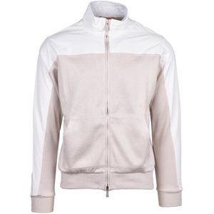 Eleventy, Heren, Sweatshirts & Hoodies, Wit, Maat: M Katoen,