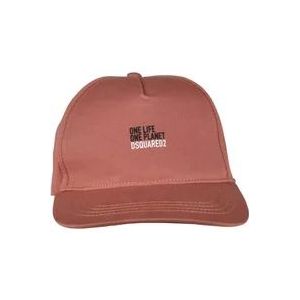 Dsquared2 Luxe Terracotta Cap - One Life One Planet , Red , Heren , Maat: ONE Size