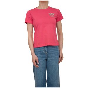Pinko - Nambrone - T-Shirt - Rood - 100% Katoen