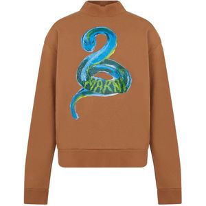 Marni, Heren, Sweatshirts & Hoodies, Bruin, Maat: XL Katoen,
