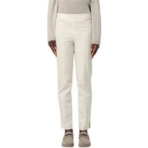 Brunello Cucinelli, Dames, Broeken, Wit, Maat: 2XS Katoen,