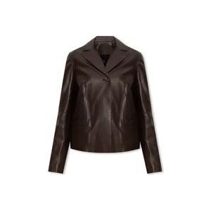 Lanvin Leren jas , Brown , Dames , Maat: XS