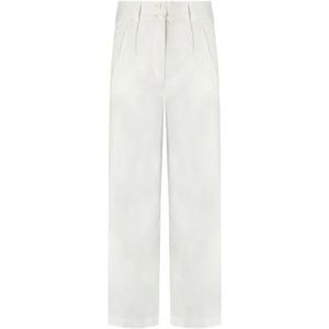 Woolrich Witte katoenen popeline broek , White , Dames , Maat: XS