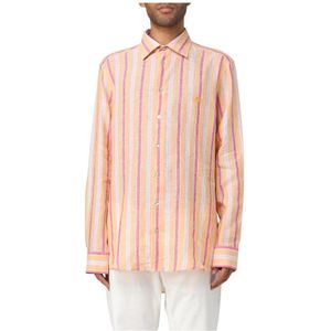 Etro, Heren, Overhemden, Veelkleurig, Maat: XL Linnen,
