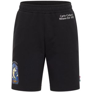 Carlo Colucci - Mystieke Tarot Sweatshorts - Korte Broeken - Zwart - Leer