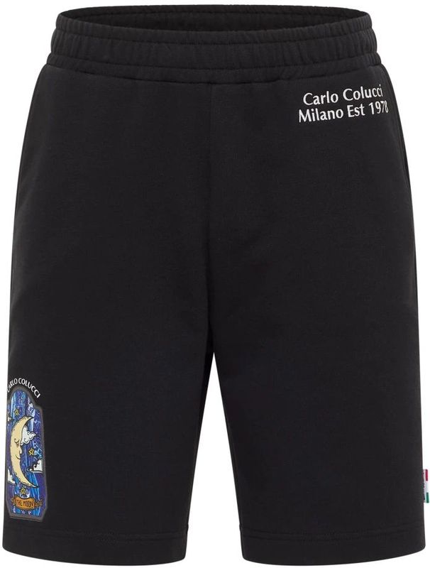 Carlo Colucci - Mystieke Tarot Sweatshorts - Korte Broeken - Zwart - Leer