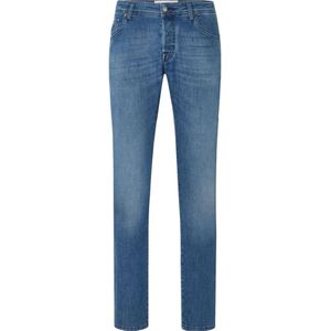 Jacob Cohën, Heren, Jeans, Blauw, Maat: W33 Katoen,