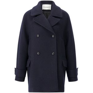 Closed, Dames, Mantels, Blauw, Maat: L Wol,