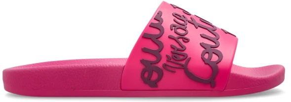 Versace Jeans Couture - Rubber Slippers - Roze - Dames - Verhoogd Logo