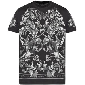 Versace Jeans Couture, Heren, Tops, Zwart, Maat: L Katoen,