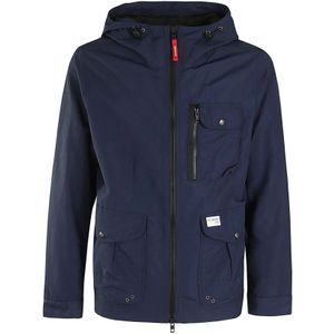 Fay, Heren, Jassen, Blauw, Maat: M Katoen,