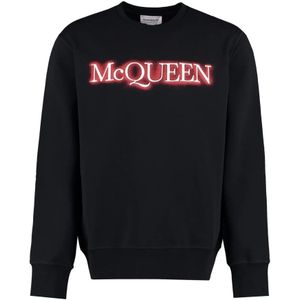 Alexander McQueen, Heren, Sweatshirts & Hoodies, Zwart, Maat: XL Katoen,