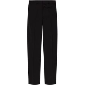 Moschino, Heren, Broeken, Zwart, Maat: S Wol,