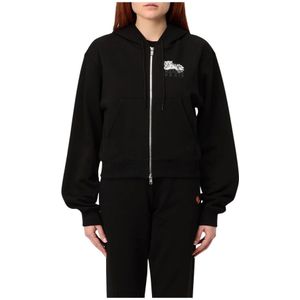 Kenzo, Dames, Sweatshirts & Hoodies, Zwart, Maat: S Katoen,