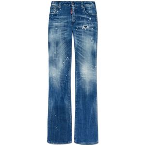 Dsquared2, Dames, Jeans, Blauw, Maat: 2XS Katoen,