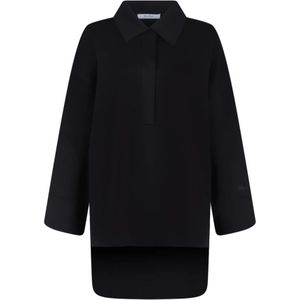 Max Mara, Dames, Mantels, Zwart, Maat: L Zijde,