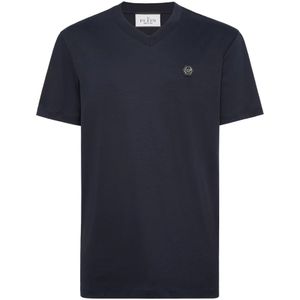Philipp Plein, Heren, Tops, Blauw, Maat: S Katoen,