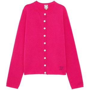 Ines de la Fressange Paris, Dames, Truien, Roze, Maat: XS Zijde,