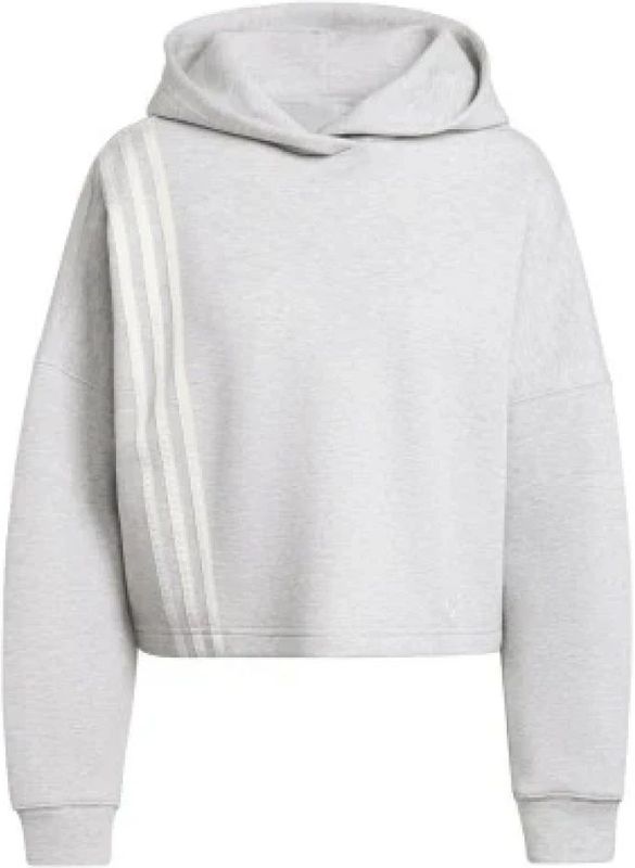 ADIDAS ORIGINALS - Sweatshirt - Grijs/Wit - Oversized - Capuchon