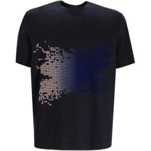 Emporio Armani, Heren, Tops, Blauw, Maat: XS Katoen,