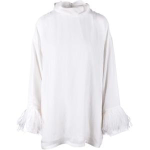 Fabiana Filippi, Dames, Blouses & Shirts, Wit, Maat: S Zijde,