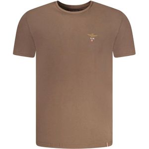 Aeronautica Militare, Heren, Tops, Bruin, Maat: M Katoen,