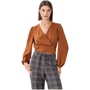 Kocca, Dames, Blouses & Shirts, Bruin, Maat: L Poliester,