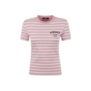Versace Nautische Strepen T-shirt en Polo , Multicolor , Dames , Maat: S