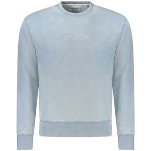Guess, Heren, Sweatshirts & Hoodies, Blauw, Maat: XS Katoen,