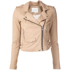 Iro, Dames, Jassen, Beige, Maat: XS Leer,