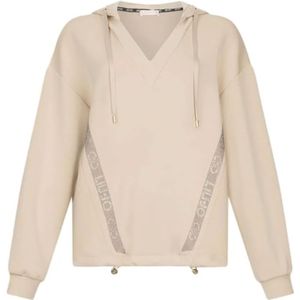 Liu Jo, Dames, Sweatshirts & Hoodies, Beige, Maat: XS Modal,