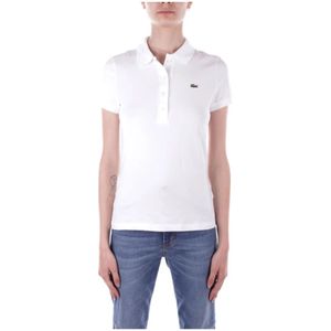 Lacoste, Dames, Tops, Wit, Maat: S Katoen,