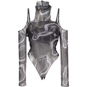 Julfer, Dames, Tops, Zwart, Maat: 2XS