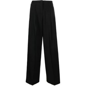 Golden Goose, Dames, Broeken, Zwart, Maat: S Wol,